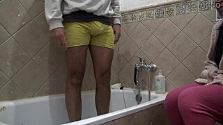 whoa stepmom caught me washing my dirty monster cock in shower 😏 taboo peek?