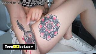 yo my new tattooed petite gf loves getting her small tits fucked on cam, no complaints here!