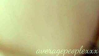 Chubby homemade milf kneels sucking cock during anthem then rides for multiple squirting orgasms