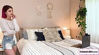 god, this hot lesbian couple's hairy pussies drip while they finger and masturbate on webcam...