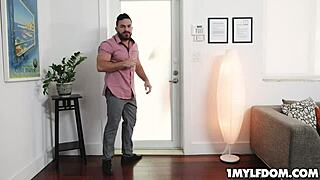 Lucky bully pounds Havana Bleu's big-tit milf pussy bent over bed