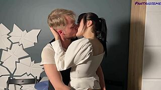 Sara Bork answers call for pantyhose pounding