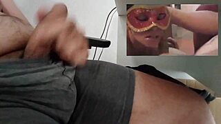 cuckold husband strokes his small cock fantasizing about monster dicks owning his wife