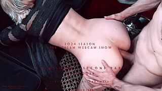 french mature slut moans in hard doggystyle creampie pounding