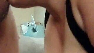 Wife drops to knees for sloppy deepthroat gag on cock spitting and choking close-up