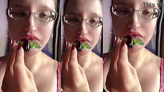 chew this huge food fetish cock asmr style