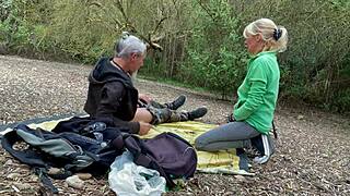 Heart-Pounding Blowjob with Stepbrother on Mountain Ends in Swallowing Cum