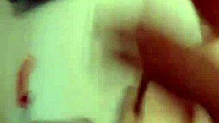 Wife drops to knees for sloppy deepthroat gag on cock spitting and choking close-up