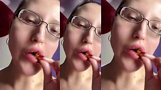 chew this huge food fetish cock asmr style