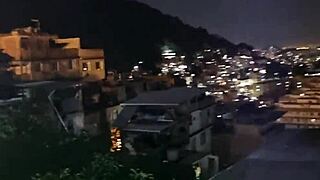 Suggestive first favela sex tempts with raw creampie thrills