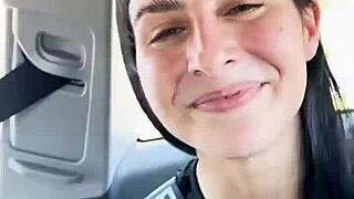 Holidays In Barcelona: Kaitlyn Katsaros ARMPIT LICK Slave Gagging Outdoor!!