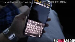 Stepsis sneaks backseat pounding while oblivious stepmom drives the car pov