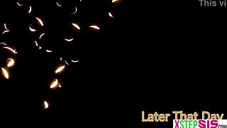 Korean Teen Stepsis Kimmy Kimm Rides Stepbro's Monster Cock at Slumber Party