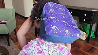 College coed's twerking lapdance hides intriguing professor surprise