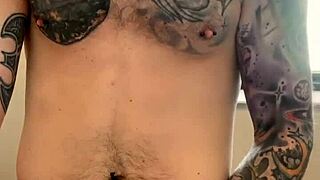 guy loses control jerking hard in public bathroom till orgasm hits