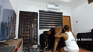 fat ass ebony milf takes bbc deep doggystyle gagging cum on face mara exotic tight pussy