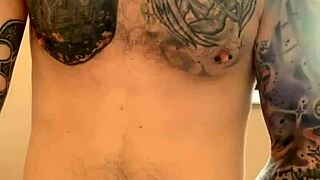 guy loses control jerking hard in public bathroom till orgasm hits