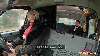 Fake taxi lady gang: big tits driver rides cock hard?
