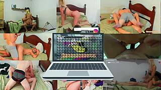 couple raw fucks pregnant stepdaughter big ass in steamy shower