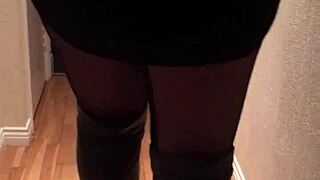 Wife's Nylons Ripped for Hard Fuck