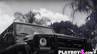 hey huge tits latina milf in lingerie washes car stripping with hot friends ripping clothes off those big natural boobs