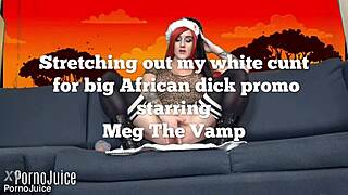 stretching my white pussy wide for huge african cock 😈 meg the vamp trailer