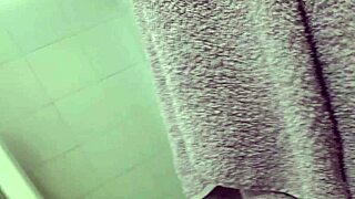 I spied my hot stepmom in the bathroom and secretly filmed her entire seductive routine