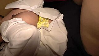 wow busty japanese schoolgirl gets her huge tits oiled in secret massage!