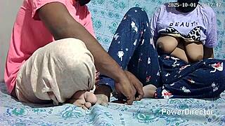 Amateur Indian Dasi Couple Fucks Hard Bent Over in Jungle with Big Black Cock