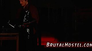 rough garage fuck punishes two bound teen sluts with hardcore bdsm pounding