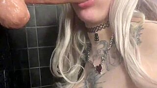 WOW STEPMOM CAUGHT BLOWING HUGE COCK DEEPTHROAT IN SHOWER HARD FUCK ACTION!