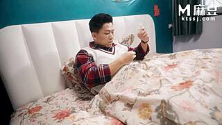 Virgin Asian slut reborn FUCKS wildly in free-sex world!