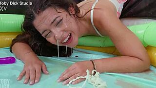 nuria millan gags on ass to mouth after chunky anal spewing pink piss in eye