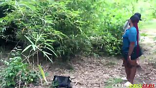 local queen anita rides big cock in forest for wild outdoor sex