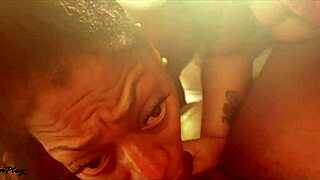 ebony caribbean bbw milf with fat ass squirts wildly on monster black cock during facesitting orgasm fest