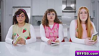 Bffs Nerd Ladies Harper Red Naudi Nala Ozzy Sparx Share Huge Cock