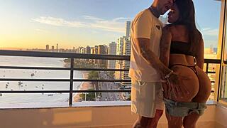 sunset cowgirl ride swells her pussy in passionate plump delight