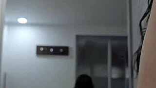 he caught this amateur sexy latina big ass bunny in shorts riding daddy's cock like a fitness boss after interview
