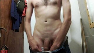 Am I Sexy Enough Stroking Monster Cock In Public Toilet Solo?