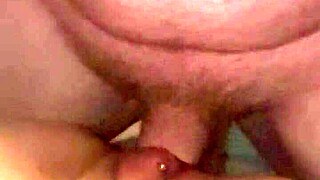 Mommy's pussy stretched by huge monster cock pounding hard and deep!
