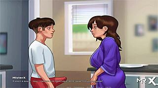 mature jerks off huge cock in summertime saga e1 51
