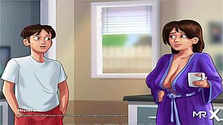 mature jerks off huge cock in summertime saga e1 51