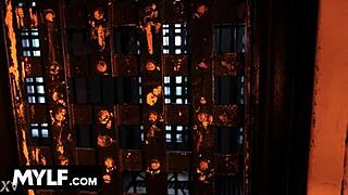 check out this kinky lesbian military prison roleplay parody with strapon taboo action