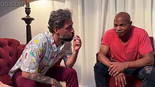 Housewife blackmailed into juicy interracial fucking with monster black cock