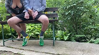 mature cougar's saggy tits made me explode outdoors 😍💦