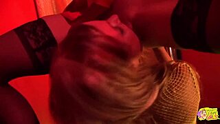 two busty blondes fight in heels then finger each other's wet pussies to make up