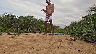 African Beach Handjob Explosion!