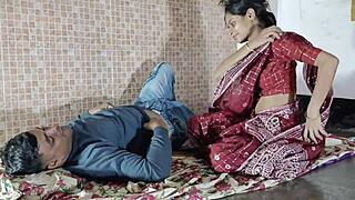 Desi Indian Bhabhi Lures Neighbor into Hard Passionate Pounding and Deep Kissing Session