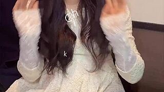 QUIET JAPANESE CROSSDRESSER IN MINI DRESS FINGERS ASS SILENTLY!
