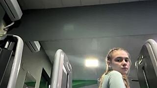 Gym Workout Turns Wild with Blonde BBW's Horny Outdoor Fuck